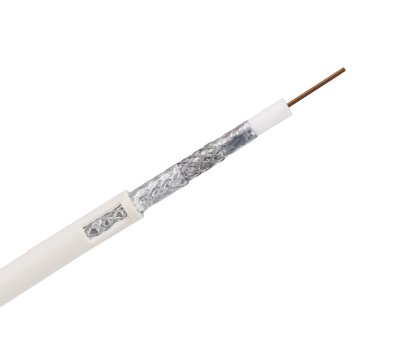 Geflochtenes 75-Ohm-Koaxialkabel der RG6Q-Serie – Quad-Shield