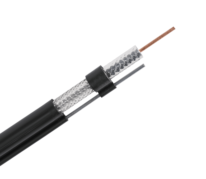 75-Ohm-Standardkoaxialkabel der RG11M-Serie – Einzelband und Geflecht mit Messenger